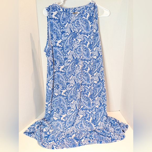 Blue Paisley Sleeveless Dress Michael Kors - Picture 5 of 6